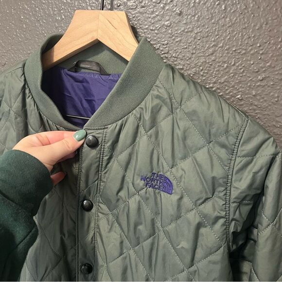The North Face Women’s Snap Front Quilted Jacket Small Army Green - Picture 5 of 13
